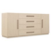 Hooker Furniture Westwood 78" Wide Veneer Buffet Polished Limestone / Plated Radiance