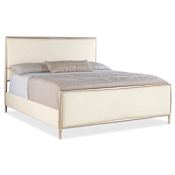 Hooker Furniture Westwood King Fabric, Metal, and Wood Bed Frame Plated Radiance / Trendy Snow