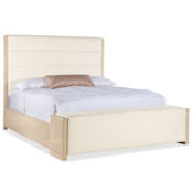 Hooker Furniture Westwood Queen Fabric and Veneer Bed Frame Polished Limestone / Trendy Snow