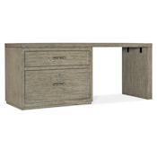 Hooker Furniture 72" Wood Veneer 2 Drawer Writing Desk Medium Wood