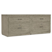 Hooker Furniture 72" Wood Veneer 4 Drawer Office Desk Medium Wood