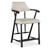 Hooker Furniture 24" Wide Framed Polyester Upholstered Stool Black