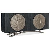 Hooker Furniture Melange 76" Wide 4 Door Maple Veneer, Resin Media Cabinet Black
