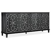 Hooker Furniture Melange 82" Wide 2 Drawer Wood Veneer Accent Cabinet Black
