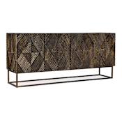 Hooker Furniture Melange 72" Wide Mango Wood Sideboard Dark Brown / Gold