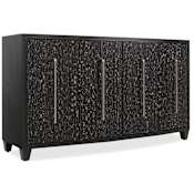 Hooker Furniture Melange 64" Wide Oak Wood TV Stand Black / Silver