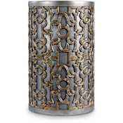 Hooker Furniture 15 Inch Wide Hardwood Accent Table from the Melange - Gia Collection Silver Gold
