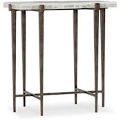 Hooker Furniture 16 Inch Wide Steel and Gypsum Accent Table from the Melange - Bellis Collection Vintage Iron