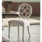 Hooker Furniture 39-1/4 Inch Tall Fabric Dining Chair from the Melange - Brynlee Collection Antique White