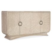 Hooker Furniture Nouveau Chic 72" Wide Oak Sideboard with Ventilated Back Panel Sandstone