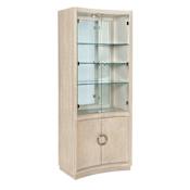 Hooker Furniture Nouveau Chic 38" Wide 1 Drawer Oak Curio Cabinet with Adjustable Shelves Sandstone