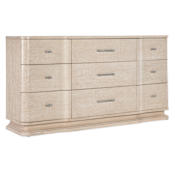 Hooker Furniture Nouveau Chic 72" Wide 9 Drawer Oak Dresser with Cedar Lined Drawers Sandstone