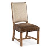 Hooker Furniture Big Sky Wood Framed Leather Dining Chair Seville Timber