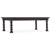 Hooker Furniture Big Sky 34" Wide Solid Wood Edged Top Coffee Table Charred Timber