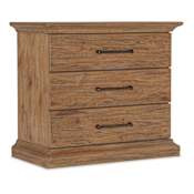 Hooker Furniture Big Sky 34" Wide Nightstand with Electrical Outlets and USB Port Vintage Natural