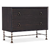 Hooker Furniture Big Sky 38" Wide Nightstand with Electrical Outlets and USB Port Charred Timber