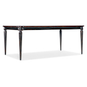 Hooker Furniture Charleston 74" Wide Wood Top Cherry and Walnut Table with Maple Inlay Maraschino Cherry