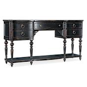 Hooker Furniture Charleston 74" Wide Cherry Sideboard with Removable Silverware Tray Black Cherry