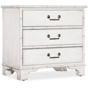 Hooker Furniture Charleston 32" Wide Wood Nightstand with Self Closing Drawers White Heron