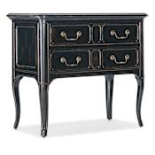 Hooker Furniture Charleston 36" Wide Walnut and Maple Nightstand with Self-Closing Drawers Black Cherry