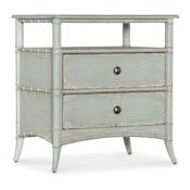 Hooker Furniture Charleston 28" Wide Wood, Resin Nightstand Haint Blue