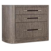 Hooker Furniture Modern Mood 38" Wide 3 Drawer Veneer Office Cabinet Mink / Brown