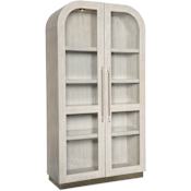 Hooker Furniture Modern Mood 46" Wide Oak Display Cabinet with Soft Close Diamond