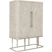 Hooker Furniture Modern Mood 54" Wide 6 Drawer Oak and Metal Armoire with Mirror Diamond