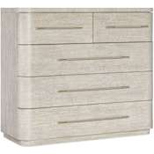 Hooker Furniture Modern Mood 50" Wide 5 Drawer Oak Dresser with Self Close Diamond