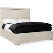 Hooker Furniture Modern Mood King Metal and Oak Panel Bed Frame with Metal Wrapped Feet Diamond