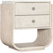 Hooker Furniture Modern Mood 28" Wide Oak and Metal Nightstand with Self Closing Drawers Diamond