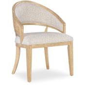Hooker Furniture Retreat 24" Wide Wood Framed Cotton and Polyester Dining Chair Dune