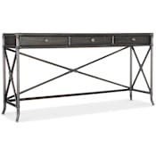 Hooker Furniture Retreat 19" Wide Wood Top Maple and Oak Console Table Black Sand