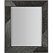 Hooker Furniture Retreat 40" W x 48" H Rectangular Wood Framed Accent Mirror Black Sand