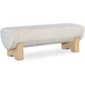 Hooker Furniture Retreat 56" Wide Wood Framed Cotton and Polyester Bedside Bench Dune