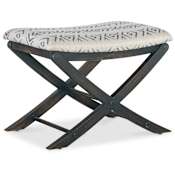 Hooker Furniture Retreat 26" Wide Wood Framed Polyester Bedside Bench Black Sand