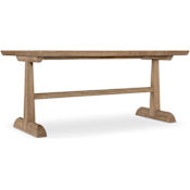 Hooker Furniture Vineyard Row 84" Wide Wood and Veneer Table with Travertine Tops Sonoma / Travertine Stone