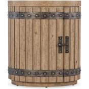 Hooker Furniture Vineyard Row 22" Diameter Wood and Resin Table Sonoma / Rustic Hammered Metal