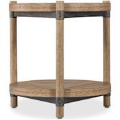 Hooker Furniture Vineyard Row 24" Diameter Wood and Metal Table Sonoma / Rustic Hammered Metal