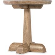 Hooker Furniture Vineyard Row 24" Diameter Wood Table with Travertine Top Sonoma / Travertine Stone