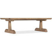 Hooker Furniture Vineyard Row 58" Wide Wood and Veneer Table with Travertine Top Sonoma / Travertine Stone