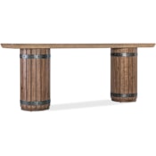 Hooker Furniture Vineyard Row 86" Wide Wood and Resin Table Sonoma / Napa / Rustic Hammered Metal