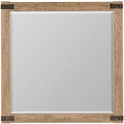 Hooker Furniture Vineyard Row 44" Square Beveled Framed Accent Mirror Sonoma / Rustic Hammered Metal