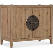 Hooker Furniture Vineyard Row 38" Wide Hickory Wood Nightstand with Soft-Close Hinges Sonoma / Rustic Hammered Metal