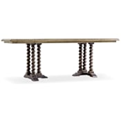 Hooker Furniture Friendship Style 60" Wide Adjustable Height Rustic American Dining Table from La Grange Antique Varnish / Barnwood