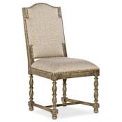 Hooker Furniture La Grange 22" Wide Fabric Dining Chair with Nailhead Trim Barn Wood