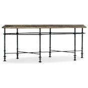 Hooker Furniture Faison 52" Wide Rustic American West Industrial Cocktail Coffee Table from La Grange Washed Medium