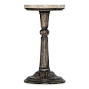 Hooker Furniture Rabbs Prairie 14" Round Rustic Antique Martini Accent Table with Stone Top from La Grange Flemish