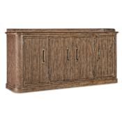 Hooker Furniture Americana 78" Wide Oak Buffet Honey / Antique Bronze