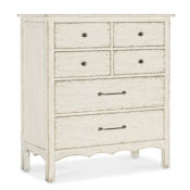 Hooker Furniture Americana 42" Wide 6 Drawer Cedar and Oak Dresser Daisy / Antique Bronze